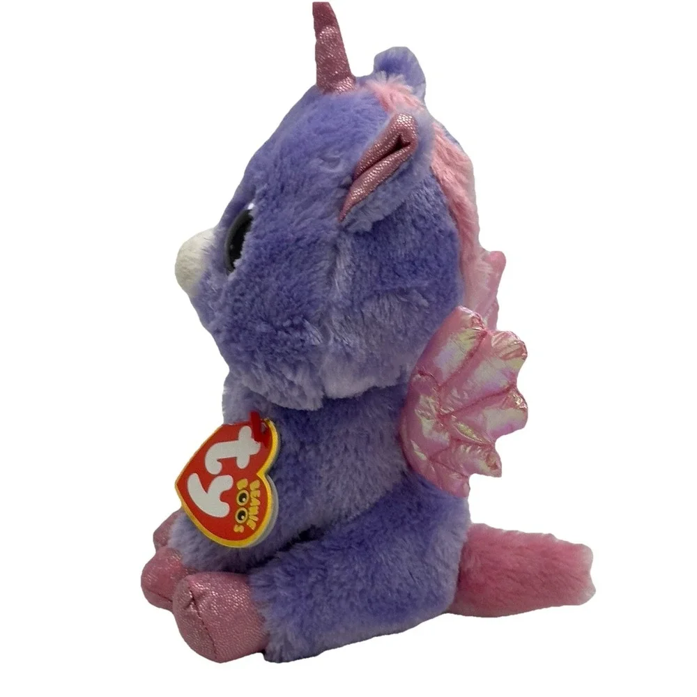 Ty Beanie‎ Boos - ATHENA the Purple Pegasus 6 Inch Claire's Exclusive Tags 6